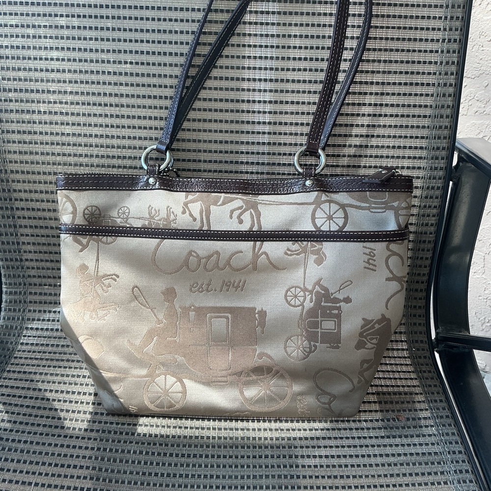 Coach Brown and Tan Women's Bag